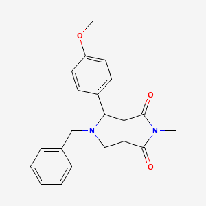 molecular formula C21H22N2O3 B1480202 5-benzyl-4-(4-methoxyphenyl)-2-methyltetrahydropyrrolo[3,4-c]pyrrole-1,3(2H,3aH)-dione CAS No. 2098076-82-3