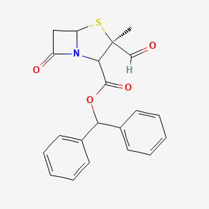 benzhydryl (3R)-3-formyl-3-methyl-7-oxo-4-thia-1-azabicyclo[3.2.0]heptane-2-carboxylate