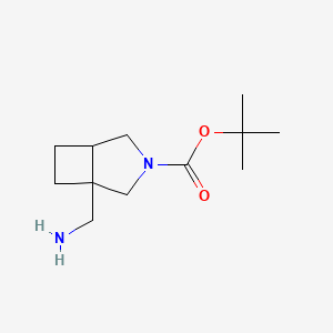 molecular formula C12H22N2O2 B1480206 叔丁基 1-(氨基甲基)-3-氮杂双环[3.2.0]庚烷-3-羧酸盐 CAS No. 1341038-88-7
