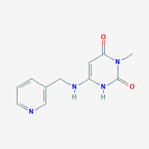 molecular formula C11H12N4O2 B1480209 3-methyl-6-((pyridin-3-ylmethyl)amino)pyrimidine-2,4(1H,3H)-dione CAS No. 2098044-14-3