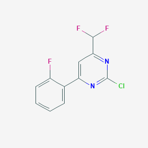 2-Chloro-4-(difluoromethyl)-6-(2-fluorophenyl)pyrimidine