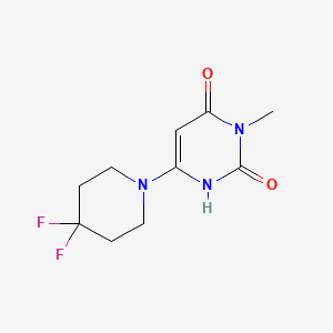 molecular formula C10H13F2N3O2 B1480215 6-(4,4-difluoropiperidin-1-yl)-3-methylpyrimidine-2,4(1H,3H)-dione CAS No. 2097978-71-5