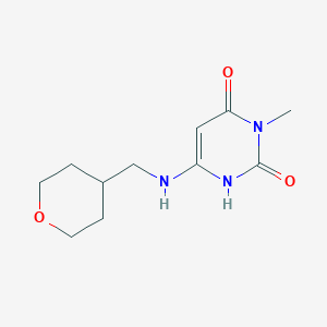 3-methyl-6-(((tetrahydro-2H-pyran-4-yl)methyl)amino)pyrimidine-2,4(1H,3H)-dione
