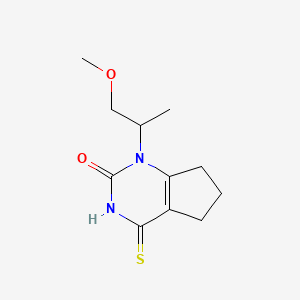 molecular formula C11H16N2O2S B1480234 1-(1-methoxypropan-2-yl)-4-thioxo-1,3,4,5,6,7-hexahydro-2H-cyclopenta[d]pyrimidin-2-one CAS No. 2098012-21-4