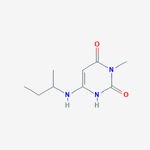 molecular formula C9H15N3O2 B1480235 6-(sec-butylamino)-3-methylpyrimidine-2,4(1H,3H)-dione CAS No. 2091607-49-5
