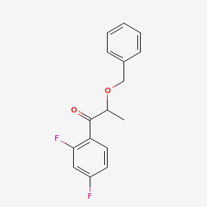 molecular formula C16H14F2O2 B14802377 (R)-2-(Benzyloxy)-1-(2,4-difluorophenyl)propan-1-one 