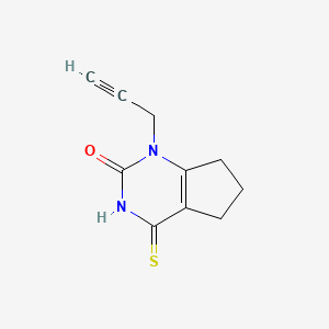 molecular formula C10H10N2OS B1480246 1-(prop-2-yn-1-yl)-4-thioxo-1,3,4,5,6,7-hexahydro-2H-cyclopenta[d]pyrimidin-2-one CAS No. 2098095-39-5