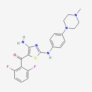 (4-Amino-2-((4-(4-methylpiperazin-1-yl)phenyl)amino)thiazol-5-yl)(2,6-difluorophenyl)methanone