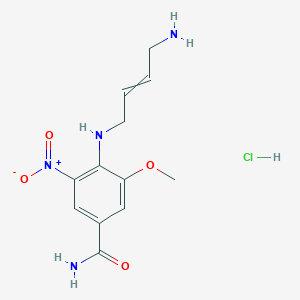 4-(4-Aminobut-2-enylamino)-3-methoxy-5-nitrobenzamide;hydrochloride