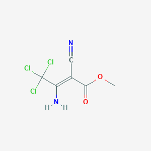 Methyl 3-amino-4,4,4-trichloro-2-cyanobut-2-enoate