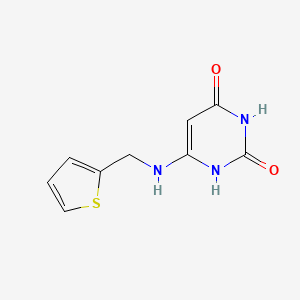 molecular formula C9H9N3O2S B1480250 6-((噻吩-2-基甲基)氨基)嘧啶-2,4(1H,3H)-二酮 CAS No. 1933632-94-0