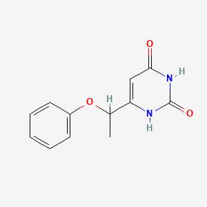 molecular formula C12H12N2O3 B1480252 6-(1-phenoxyethyl)pyrimidine-2,4(1H,3H)-dione CAS No. 2097964-20-8