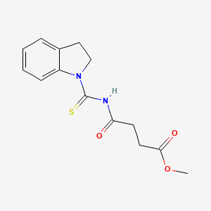 methyl 4-[(2,3-dihydro-1H-indol-1-ylcarbonothioyl)amino]-4-oxobutanoate