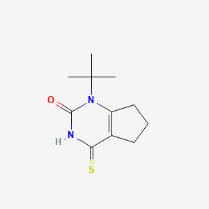 molecular formula C11H16N2OS B1480256 1-(tert-butyl)-4-thioxo-1,3,4,5,6,7-hexahydro-2H-cyclopenta[d]pyrimidin-2-one CAS No. 2098011-97-1
