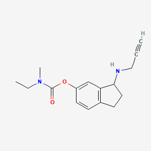 molecular formula C16H20N2O2 B14802578 3-[(Prop-2-yn-1-yl)amino]-2,3-dihydro-1H-inden-5-yl ethyl(methyl)carbamate 