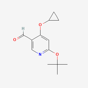 6-Tert-butoxy-4-cyclopropoxynicotinaldehyde