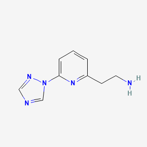 molecular formula C9H11N5 B1480262 2-(6-(1H-1,2,4-triazol-1-yl)pyridin-2-yl)ethan-1-amine CAS No. 2090957-51-8