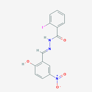 N'-[(E)-(2-hydroxy-5-nitrophenyl)methylidene]-2-iodobenzohydrazide