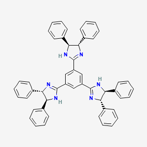 molecular formula C51H42N6 B14802664 (4S,5S)-2-[3,5-bis[(4S,5S)-4,5-diphenyl-4,5-dihydro-1H-imidazol-2-yl]phenyl]-4,5-diphenyl-4,5-dihydro-1H-imidazole 