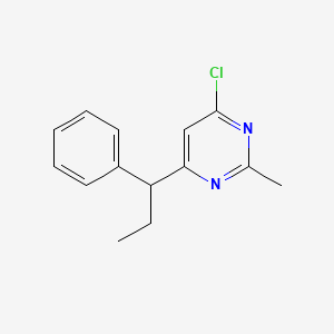 molecular formula C14H15ClN2 B1480272 4-Chloro-2-methyl-6-(1-phenylpropyl)pyrimidine CAS No. 2097968-65-3