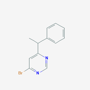 molecular formula C12H11BrN2 B1480273 4-Bromo-6-(1-phenylethyl)pyrimidine CAS No. 2090418-45-2