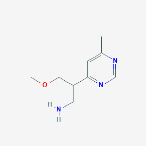 molecular formula C9H15N3O B1480274 3-Methoxy-2-(6-methylpyrimidin-4-yl)propan-1-amine CAS No. 2098044-82-5