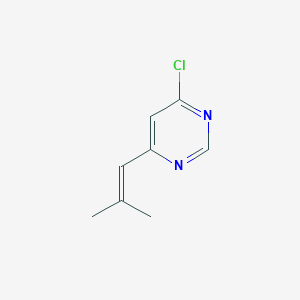molecular formula C8H9ClN2 B1480278 4-Chloro-6-(2-methylprop-1-en-1-yl)pyrimidine CAS No. 2092664-06-5