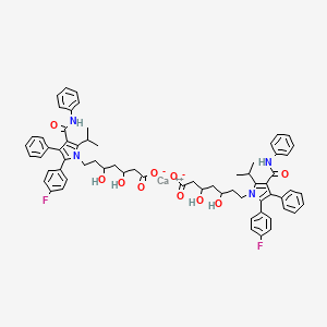 calcium bis{7-[2-(4-fluorophenyl)-3-phenyl-4-(phenylcarbamoyl)-5-(propan-2-yl)-1H-pyrrol-1-yl]-3,5-dihydroxyheptanoate}