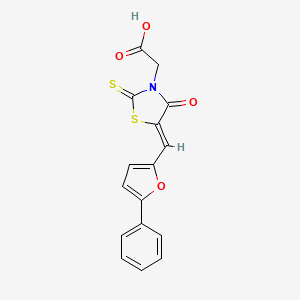 [4-Oxo-5-(5-phenylfuran-2-yl-methylene)-2-thioxothiazolidin-3-yl]acetic acid