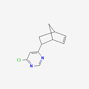 molecular formula C11H11ClN2 B1480279 4-((1R,2S,4R)-双环[2.2.1]庚-5-烯-2-基)-6-氯嘧啶 CAS No. 2109486-73-7