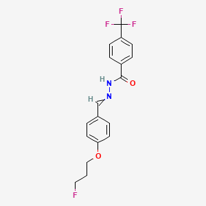 N-[[4-(3-fluoropropoxy)phenyl]methylideneamino]-4-(trifluoromethyl)benzamide