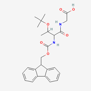 2-[[2-(9H-fluoren-9-ylmethoxycarbonylamino)-3-[(2-methylpropan-2-yl)oxy]butanoyl]amino]acetic acid