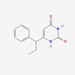 molecular formula C13H14N2O2 B1480284 6-(1-phenylpropyl)pyrimidine-2,4(1H,3H)-dione CAS No. 2098024-26-9