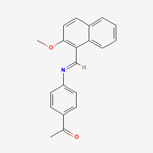 1-(4-{[(E)-(2-methoxynaphthalen-1-yl)methylidene]amino}phenyl)ethanone