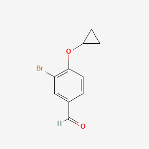 molecular formula C10H9BrO2 B14802856 3-Bromo-4-cyclopropoxybenzaldehyde 