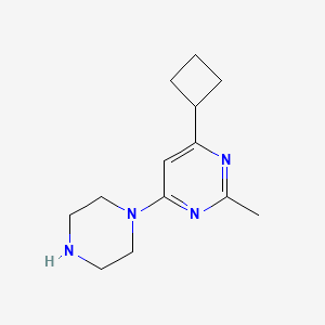 molecular formula C13H20N4 B1480287 4-Cyclobutyl-2-methyl-6-(piperazin-1-yl)pyrimidine CAS No. 2098086-04-3