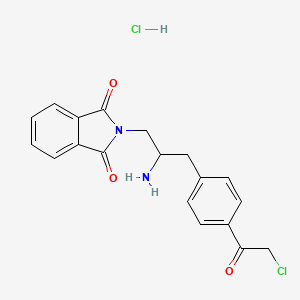 2-[2-Amino-3-[4-(2-chloroacetyl)phenyl]propyl]isoindole-1,3-dione;hydrochloride