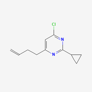 molecular formula C11H13ClN2 B1480290 4-(But-3-en-1-yl)-6-chloro-2-cyclopropylpyrimidine CAS No. 2098049-45-5