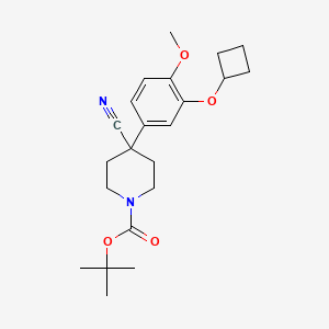 1-Boc-4-cyano-4-[3-(cyclobutyloxy)-4-methoxyphenyl]-piperidine