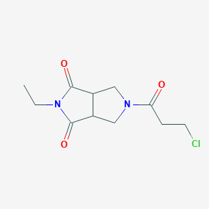 molecular formula C11H15ClN2O3 B1480299 5-(3-chloropropanoyl)-2-ethyltetrahydropyrrolo[3,4-c]pyrrole-1,3(2H,3aH)-dione CAS No. 2097991-79-0
