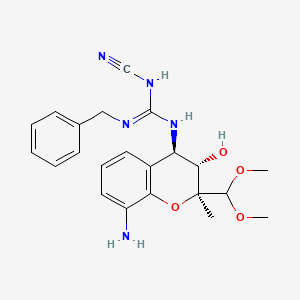 1-[(2S,3S,4R)-8-amino-2-(dimethoxymethyl)-3-hydroxy-2-methyl-3,4-dihydrochromen-4-yl]-2-benzyl-3-cyanoguanidine