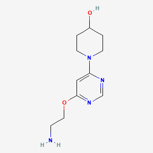 molecular formula C11H18N4O2 B1480306 1-(6-(2-Aminoethoxy)pyrimidin-4-yl)piperidin-4-ol CAS No. 2097969-10-1