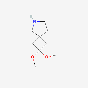 molecular formula C9H17NO2 B1480312 2,2-Dimethoxy-6-azaspiro[3.4]octane CAS No. 2092515-39-2