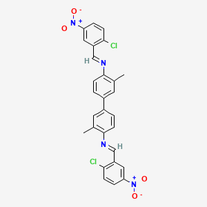 N,N'-bis[(E)-(2-chloro-5-nitrophenyl)methylidene]-3,3'-dimethylbiphenyl-4,4'-diamine