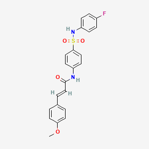 (E)-N-[4-[(4-fluorophenyl)sulfamoyl]phenyl]-3-(4-methoxyphenyl)prop-2-enamide