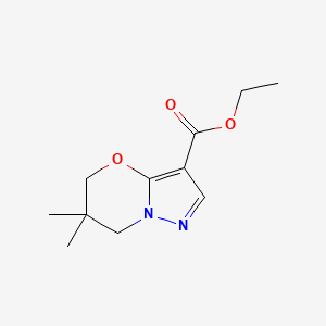 ethyl 6,6-dimethyl-6,7-dihydro-5H-pyrazolo[5,1-b][1,3]oxazine-3-carboxylate