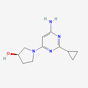 molecular formula C11H16N4O B1480320 (R)-1-(6-amino-2-cyclopropylpyrimidin-4-yl)pyrrolidin-3-ol CAS No. 2098162-21-9
