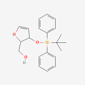 molecular formula C21H26O3Si B14803216 [3-[Tert-butyl(diphenyl)silyl]oxy-2,3-dihydrofuran-2-yl]methanol 