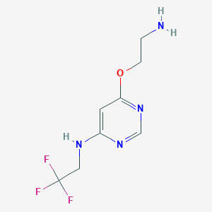 molecular formula C8H11F3N4O B1480326 6-(2-aminoethoxy)-N-(2,2,2-trifluoroethyl)pyrimidin-4-amine CAS No. 2097968-89-1