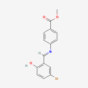 methyl 4-{[(E)-(5-bromo-2-hydroxyphenyl)methylidene]amino}benzoate